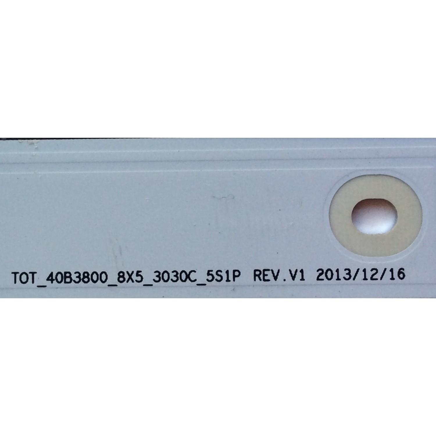 KIT DE LED´S PARA TV (8 PIEZAS) / TCL 4C-LB400T-YH2 / TOT_40B3800_8X5_3030C_5S1P REV.V1 / PANEL´S LVF400CM0T E1 V1 / LVF400CM0T E1 V4 / MODELOS LEKT40B3800 / L40B2800 - Imagen 2